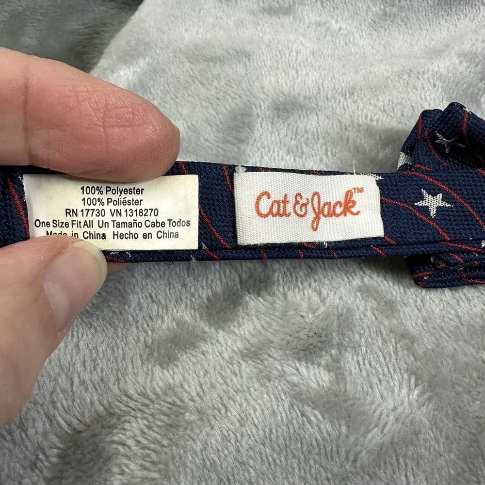 Cat & Jack Boys Bow Tie Blue Red White Stars & Stripes 1.75